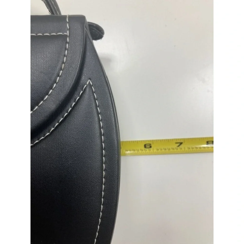 New‎ Black Leather Travel Jewelry Case Mirror, Hard Outer Snap Case